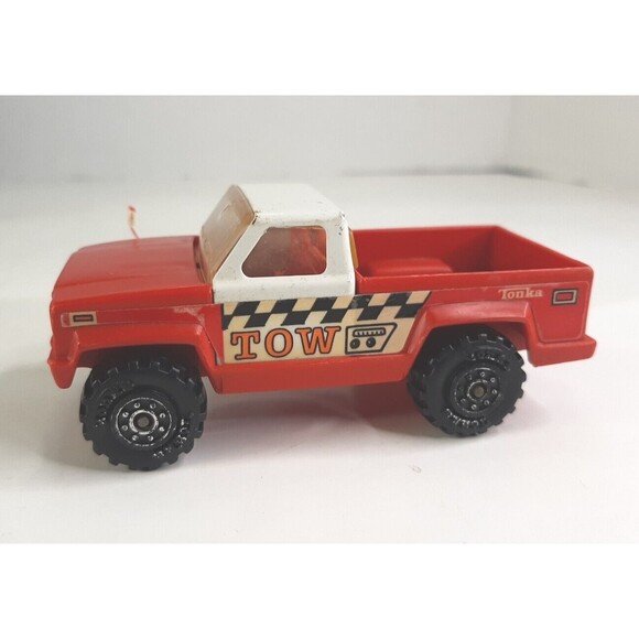 Vintage Tonka Tow Pickup Truck 4" - 1978 Red & White - Picture 1 of 10